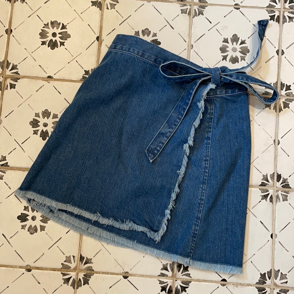 Madewell small Denim wrap skirt